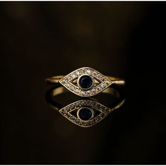 Cubic Zirconia Evil Eye Ring - Picture 5 of 5